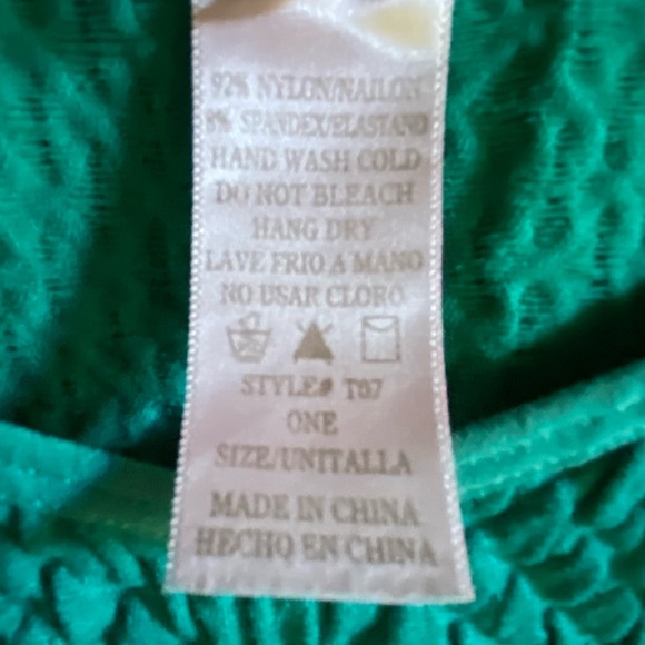 FM Stretch Tee Beautiful Neckline & Teal Green Color One Size ~ Medium - Picture 4 of 5